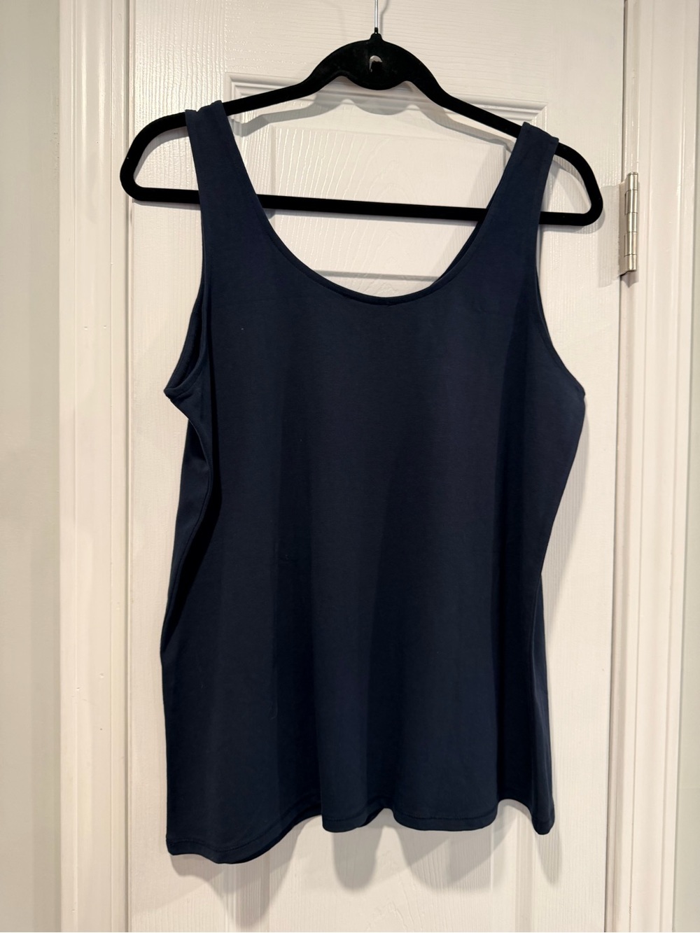 NWOT J. Jill Size XLP Perfect Reversible Tank Top Soft Stretch Cotton Navy Blue - Picture 7 of 11